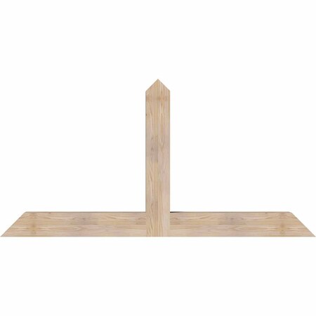 Ekena Millwork Portland Smooth Timber Gable Bracket, Douglas Fir, 72"W x 36"H x 5 1/2"D x 5 1/2"F, 12/12 Pitch GBW072X36X0606POR00SDF